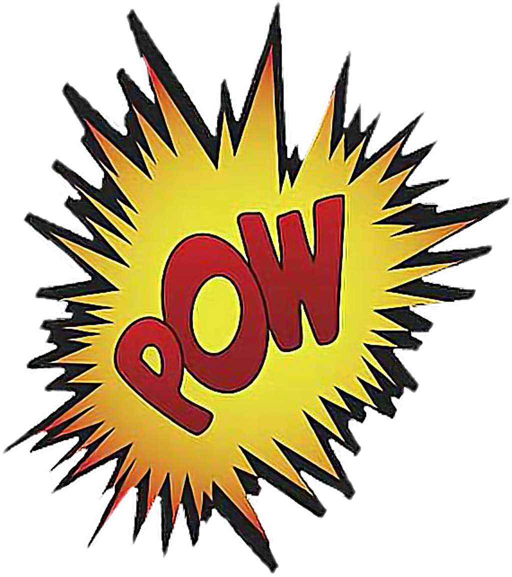 Comic Style P O W Explosion PNG image