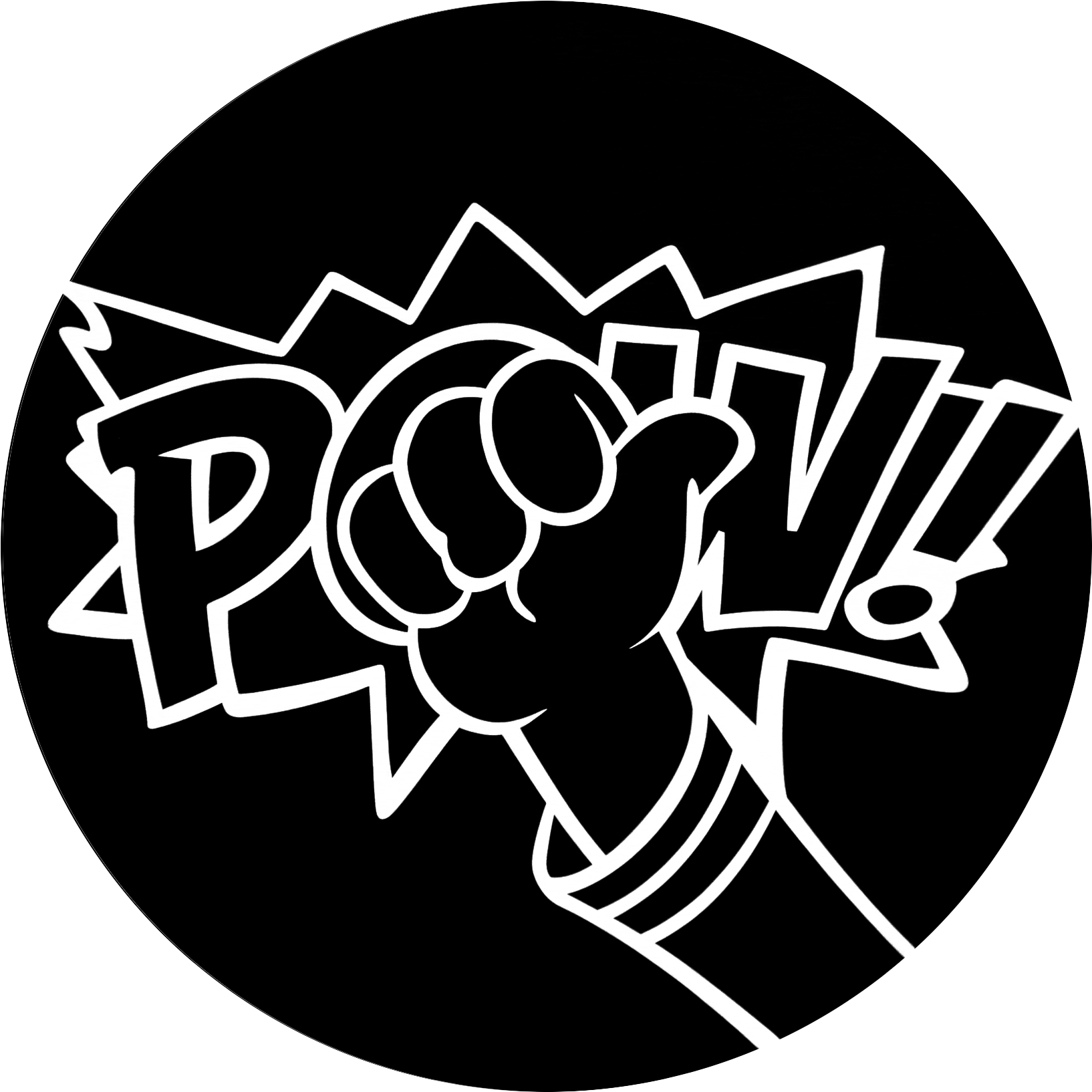 Comic Style P O W Illustration PNG image