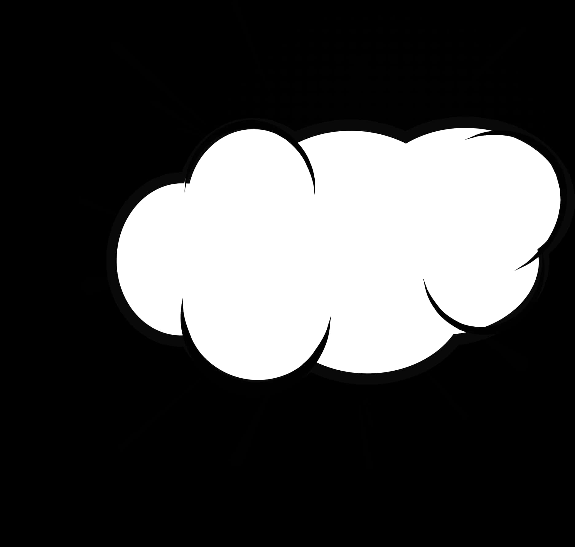 Comic Style Speech Bubble Black Background PNG image