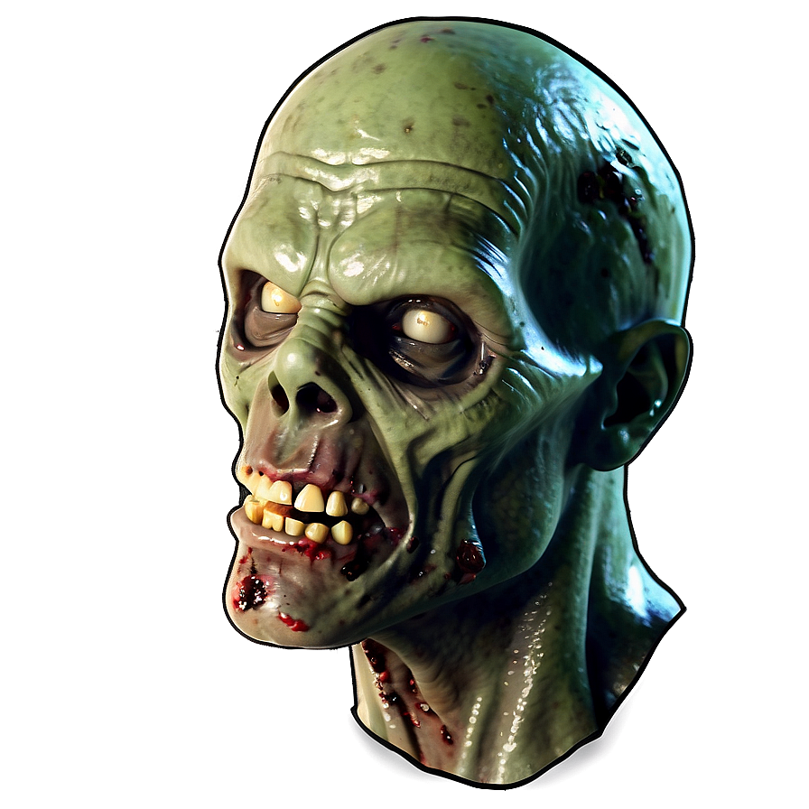 Comic Style Zombie Head Png 05032024 PNG image