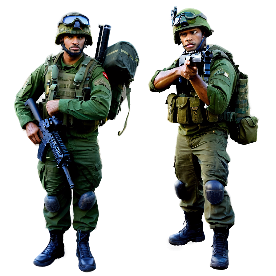 Commando Squad Soldiers Png 06122024 PNG image