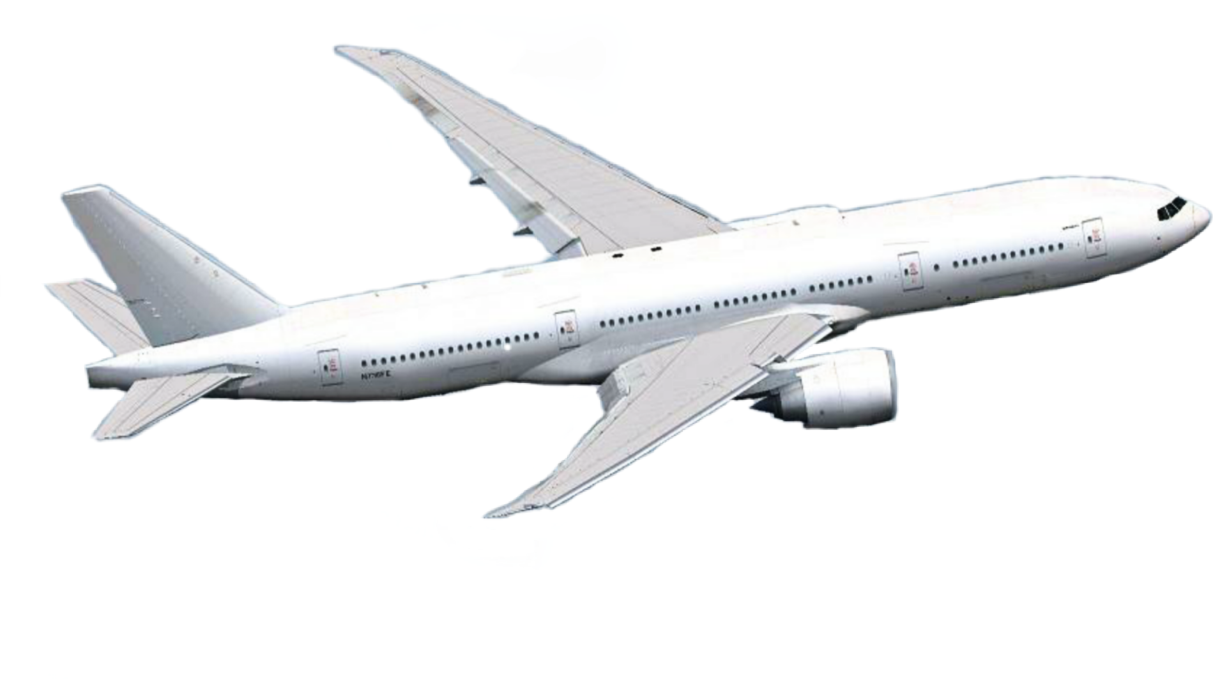 Commercial Airplane Isolated PNG image