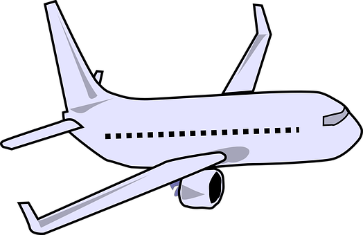 Commercial Airplane Silhouette PNG image