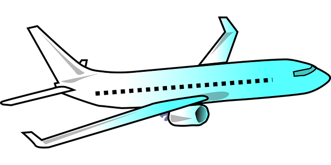 Commercial Airplane Vector Illustration PNG image