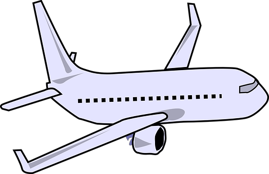 Commercial Airplane Vector Illustration PNG image