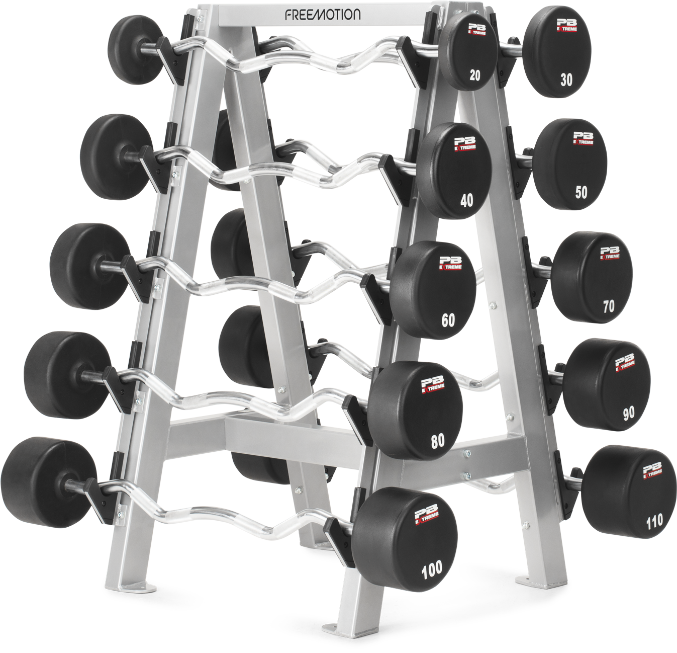 Commercial Gym Barbell Rack Full Set PNG image