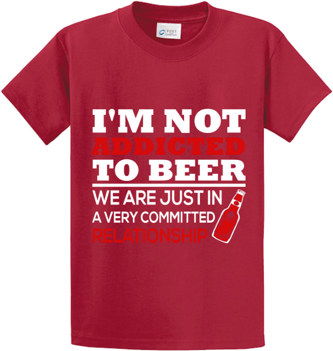 Committed Relationship Beer Tshirt PNG image