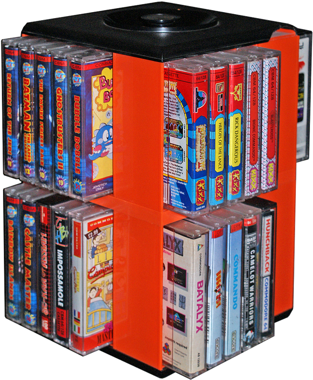 Commodore64 Game Cassettes Collection PNG image