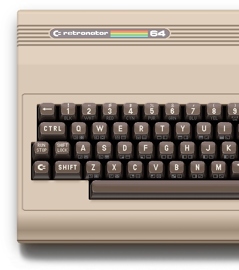 Commodore64 Keyboard Retro PNG image