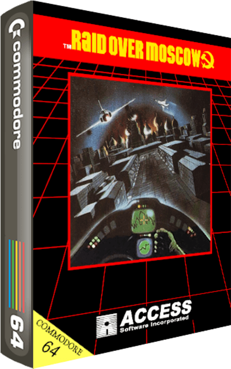 Commodore64 Raid Over Moscow Game Cover PNG image