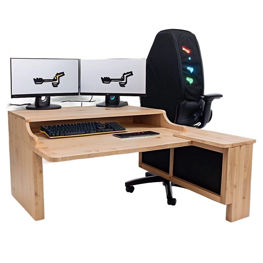 Compact Gaming Desk Space Png 06212024 PNG image