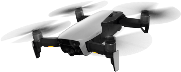 Compact Quadcopter Drone In Flight PNG image