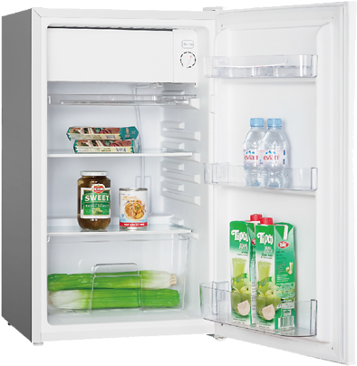 Compact Single Door Refrigerator Interior PNG image