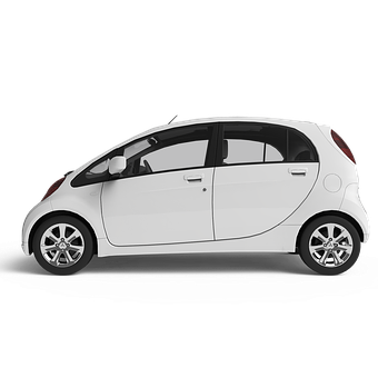 Compact_ White_ Car_ Black_ Background PNG image