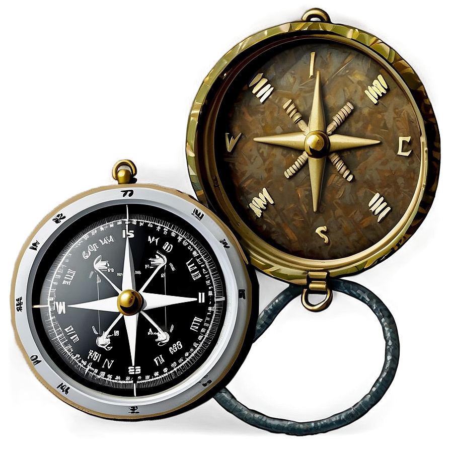 Compass In Forest Setting Png 05042024 PNG image