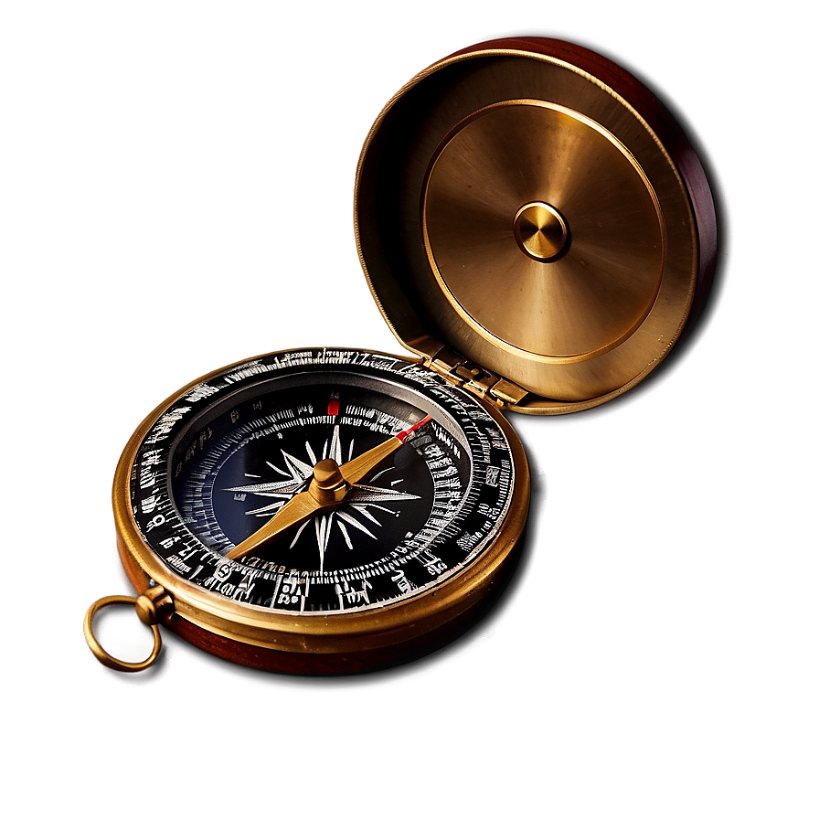 Compass On Wooden Table Png Por PNG image