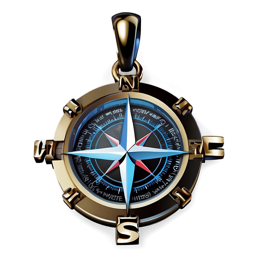 Compass Pendant Png 06282024 PNG image