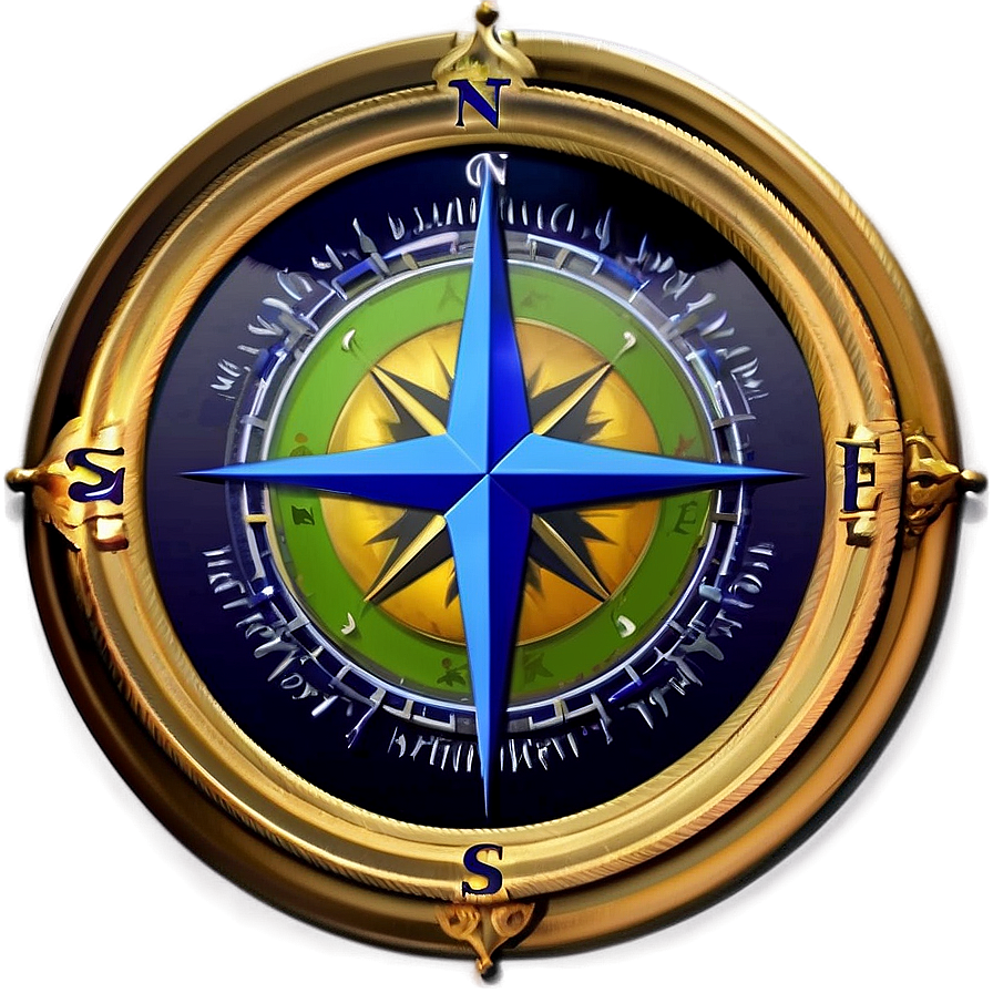 Compass Rose For World Travel Png Fbo PNG image