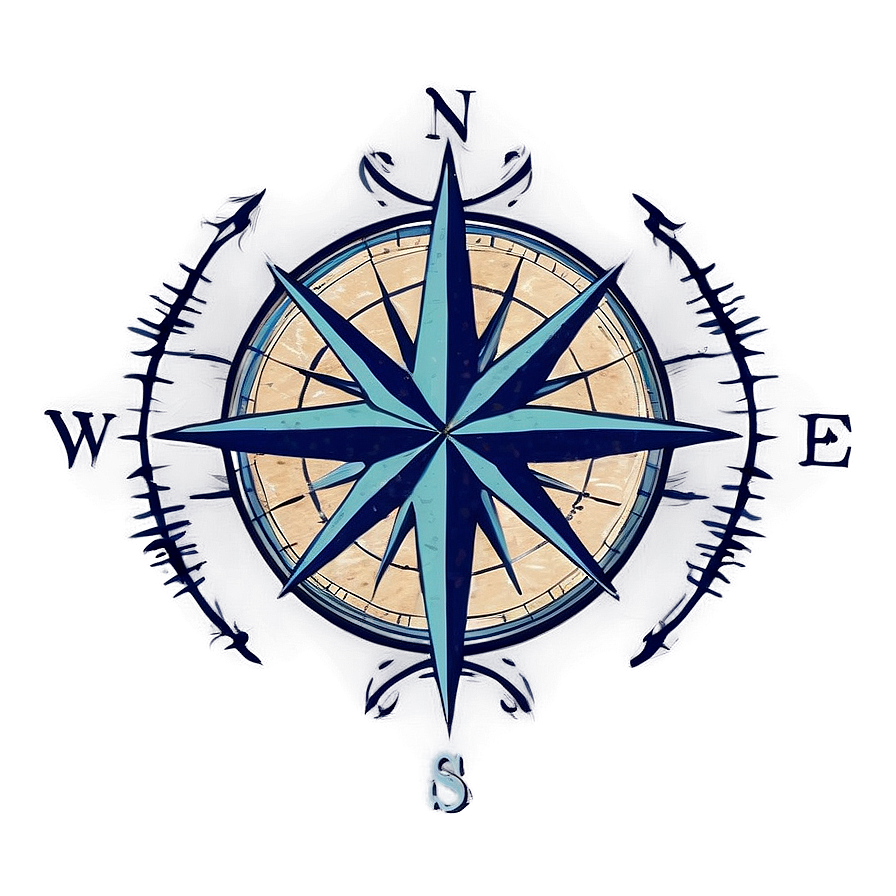Compass Rose With A Vintage Twist Png Lup29 PNG image