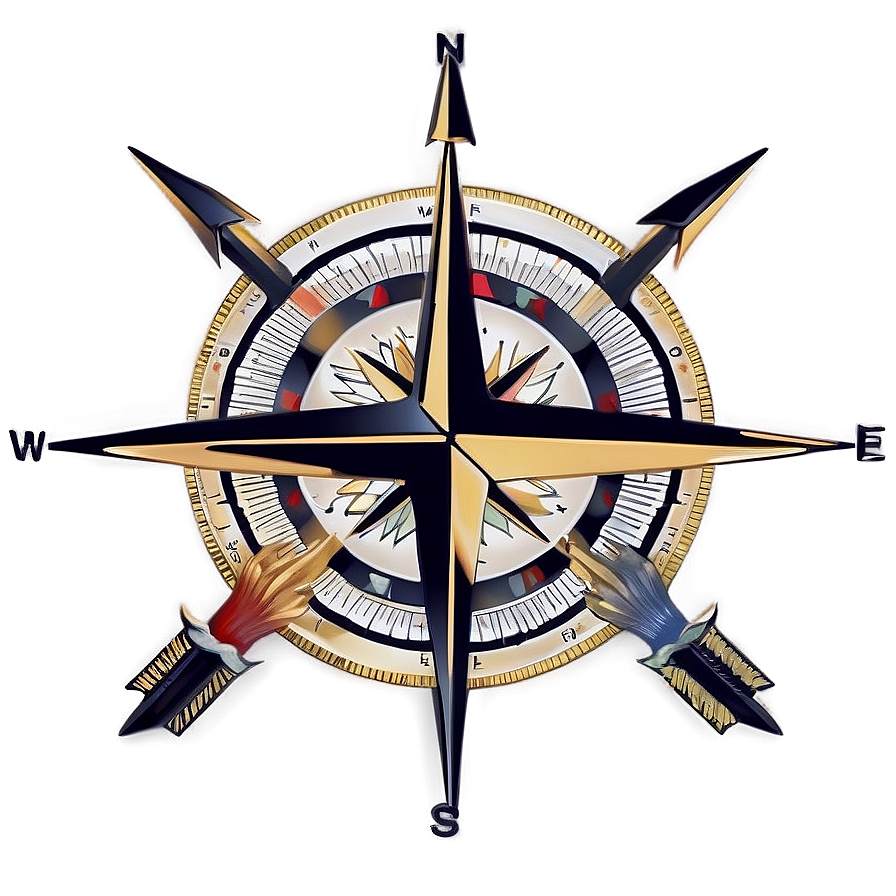 Compass Rose With Arrows Png Nct12 PNG image