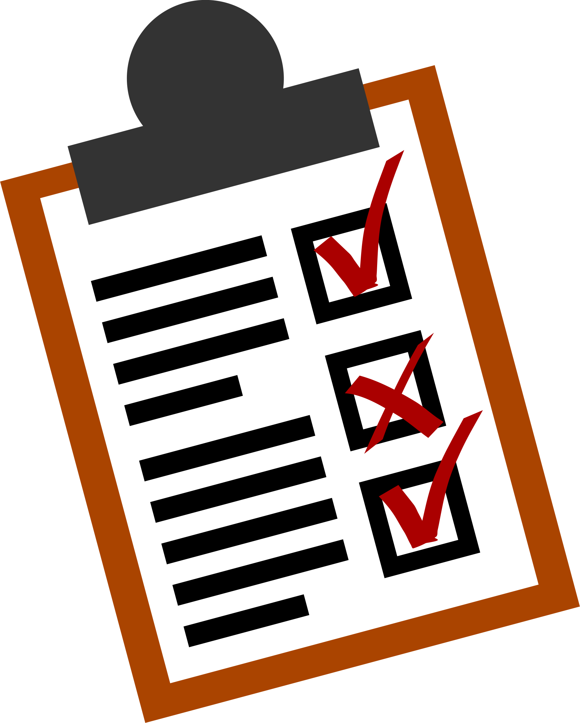 Completed Checklist Clipboard PNG image