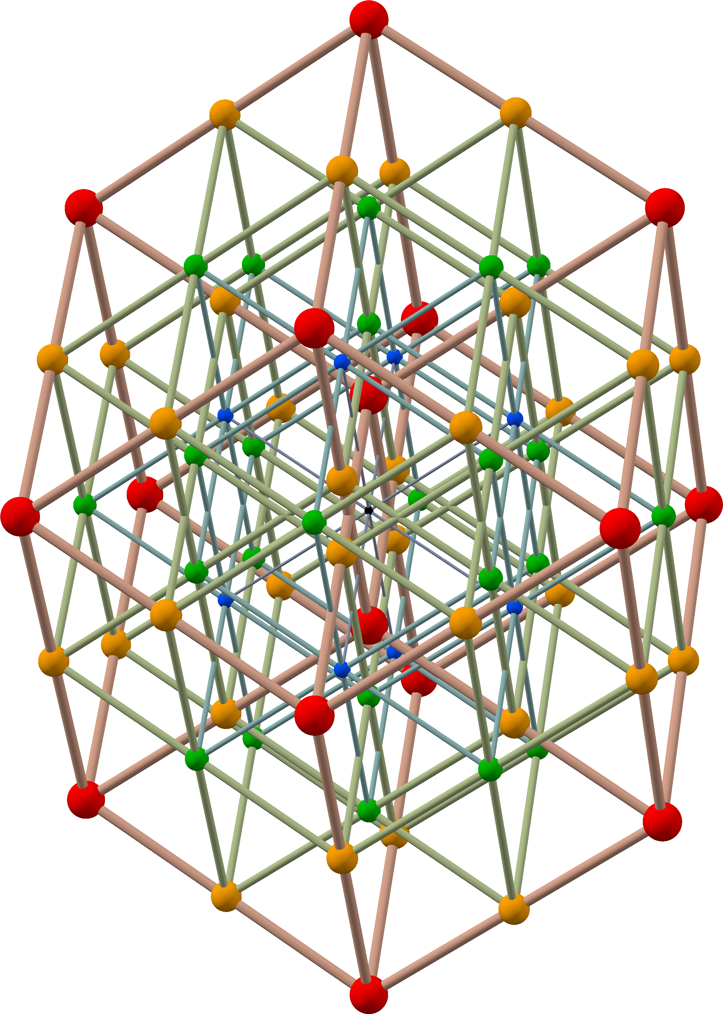 Complex Crystal Lattice Structure PNG image