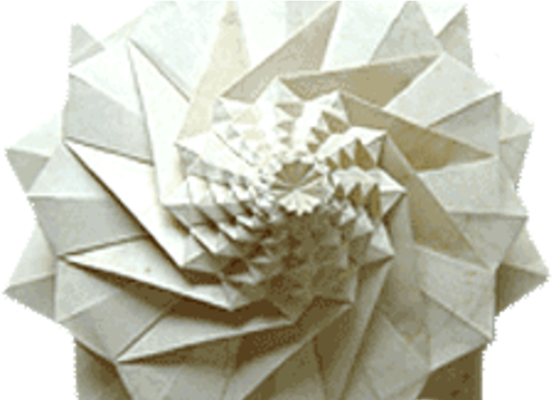 Complex Origami Sculpture PNG image