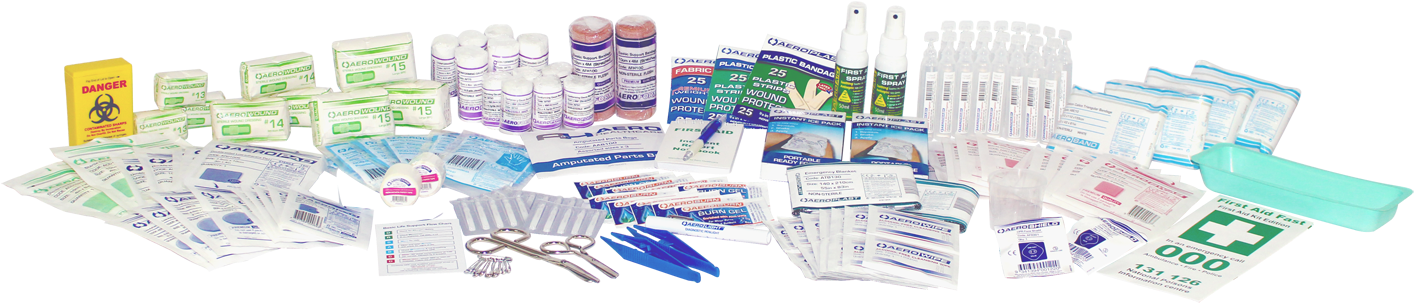 Comprehensive First Aid Kit Contents PNG image