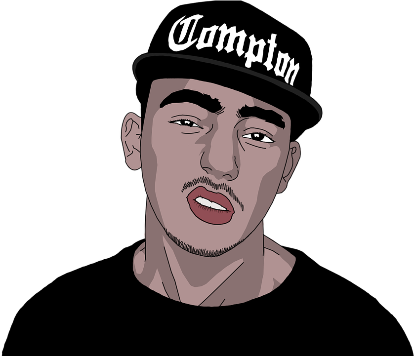 Compton Hat Man Illustration PNG image