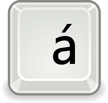 Computer Key Accented A PNG image