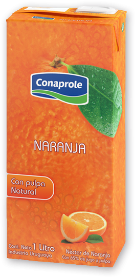 Conaprole Orange Juice Carton Uruguay PNG image