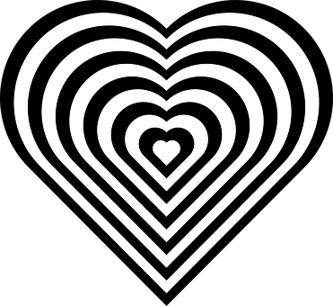 Concentric Heart Illusion PNG image