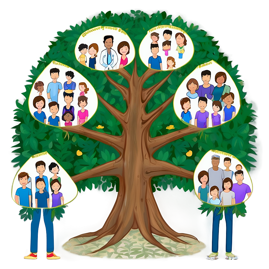 Conceptual Family Reunion Tree Png Ugu32 PNG image