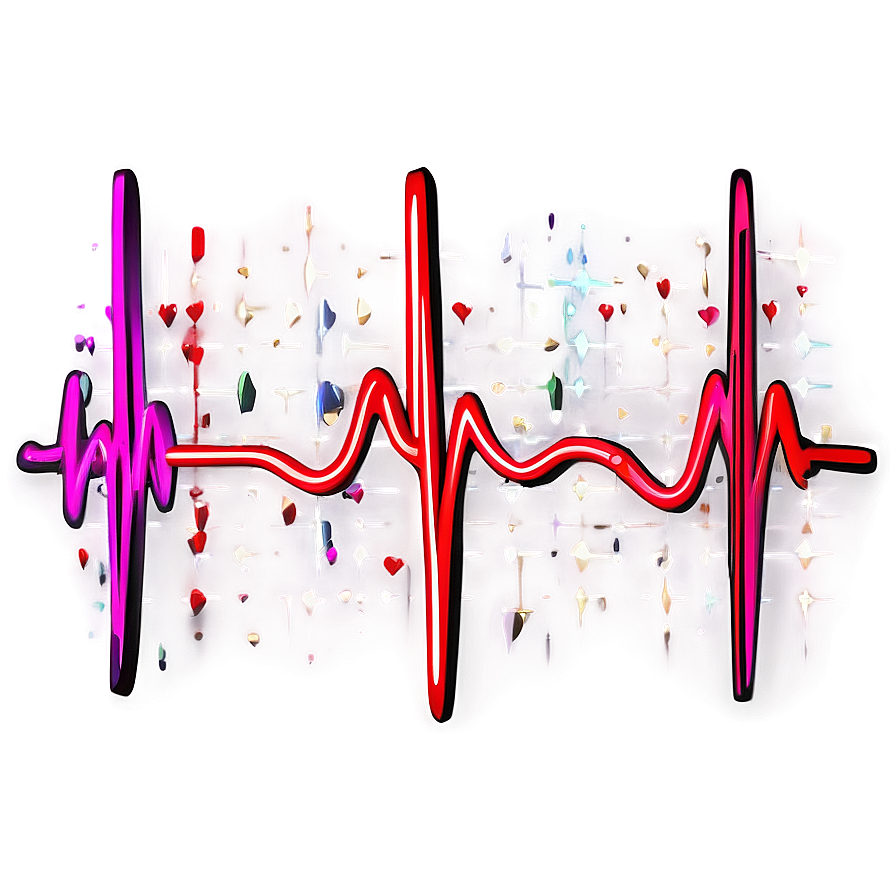 Conceptual Heartbeat Line Art Png 06112024 PNG image