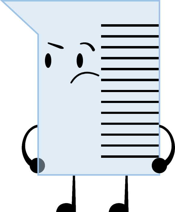 Concerned Paper Character Illustration PNG image