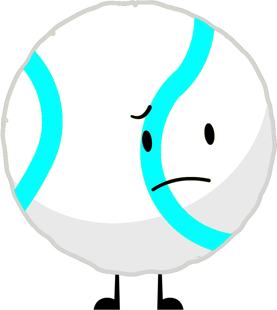 Concerned Tennis Ball Cartoon PNG image
