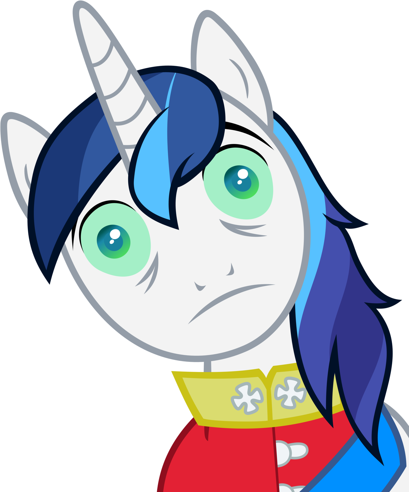 Concerned Unicorn Cartoon Character PNG image