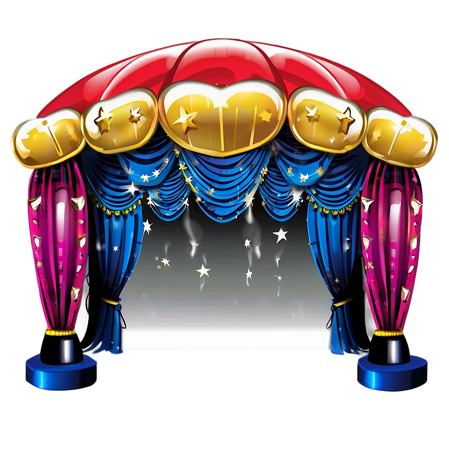 Concert Stage With Balloons Png Ayk7 PNG image