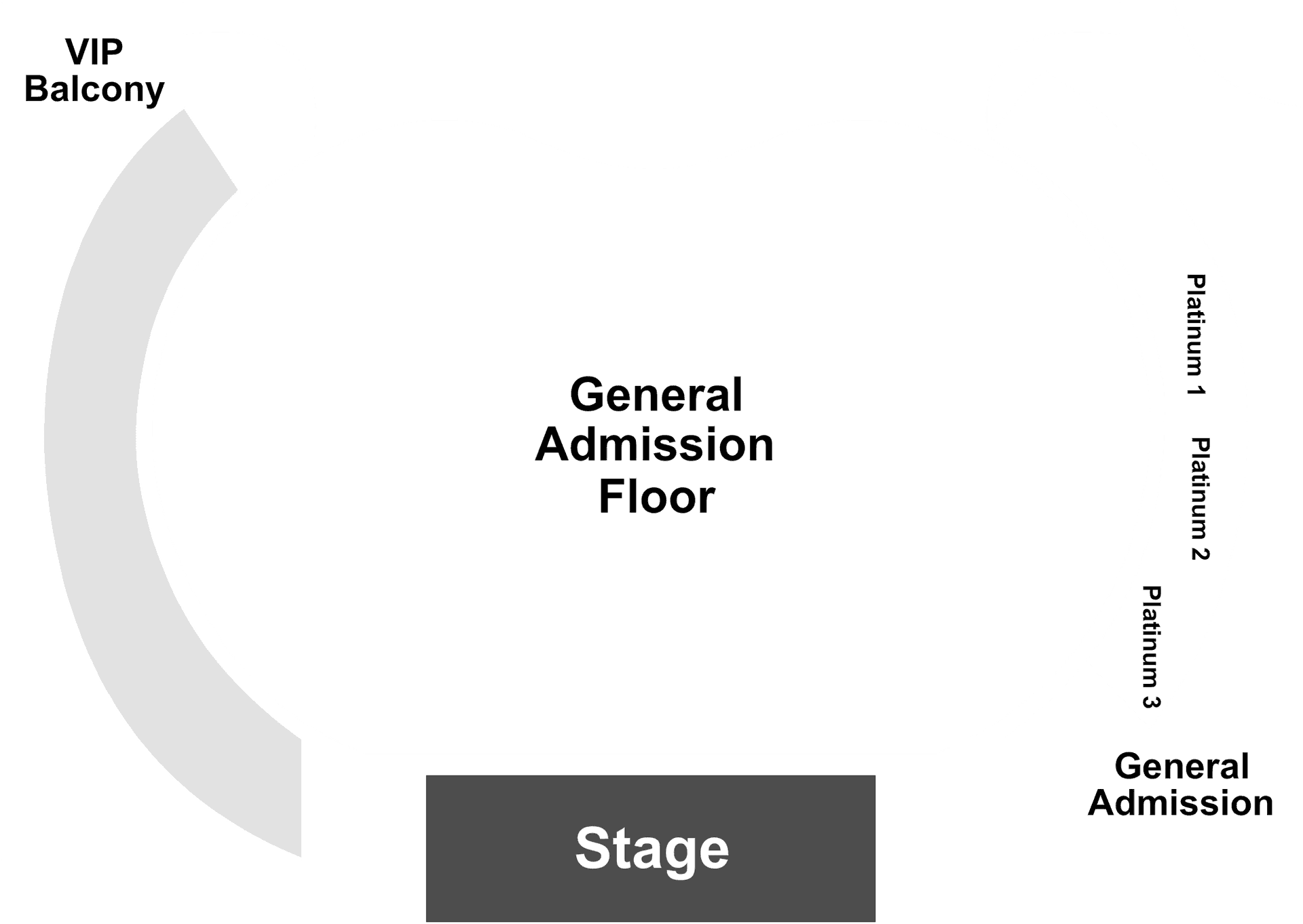 Concert Venue Seating Layout PNG image