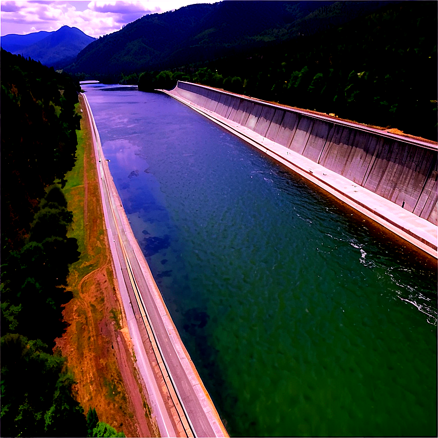 Concrete Gravity Dam View Png Wod80 PNG image