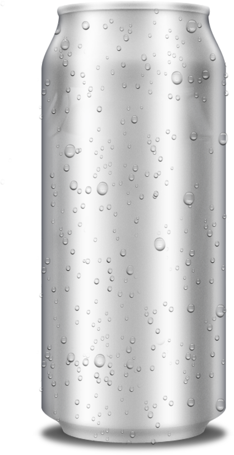 Condensation Covered Aluminum Can PNG image