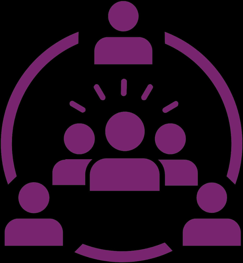 Conference Call Icon Purple PNG image
