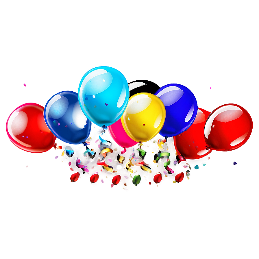 Confetti Balloons Png 05042024 PNG image