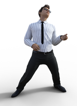 Confident Businessman Pose PNG image