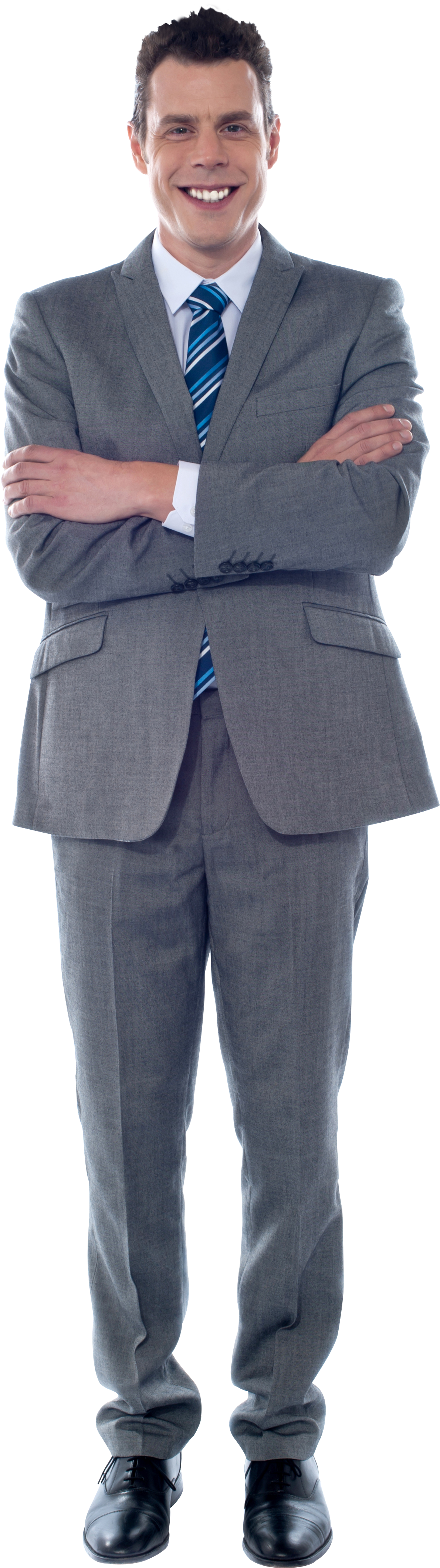 Confident Businessmanin Grey Suit.png PNG image