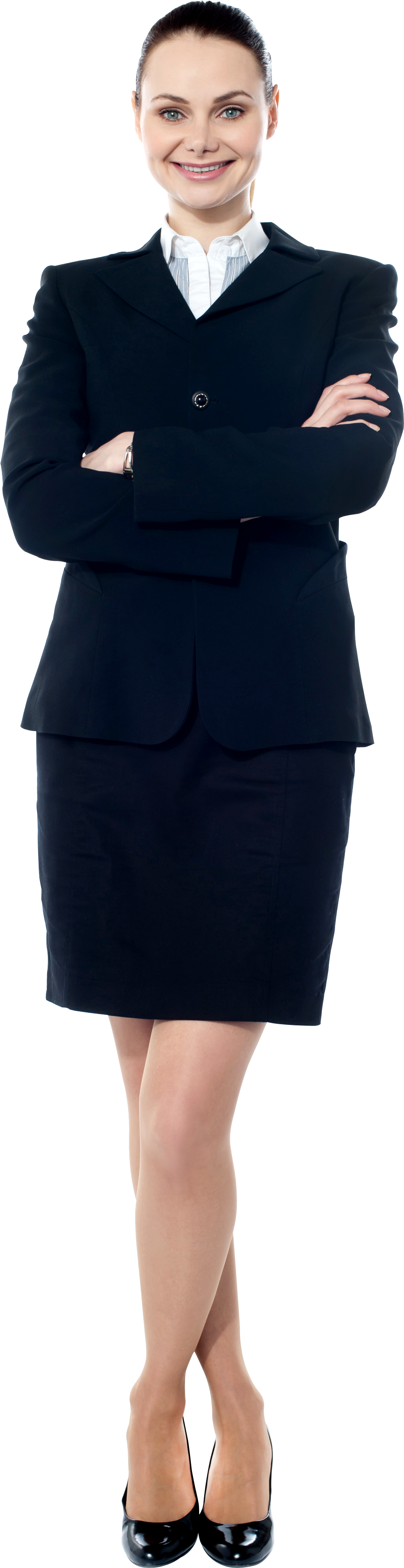 Confident Businesswoman Standing PNG image