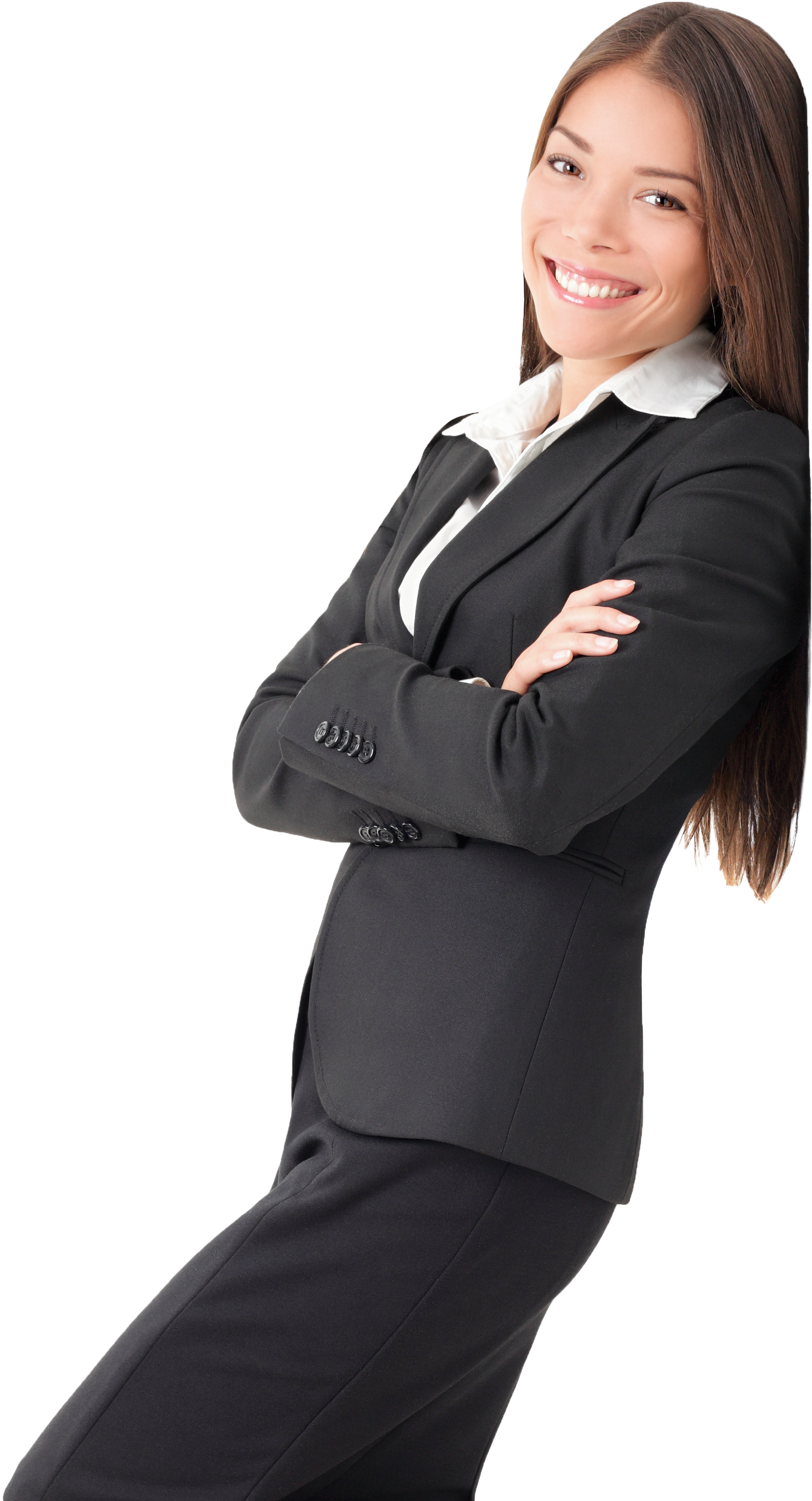 Confident Businesswoman Standing PNG image