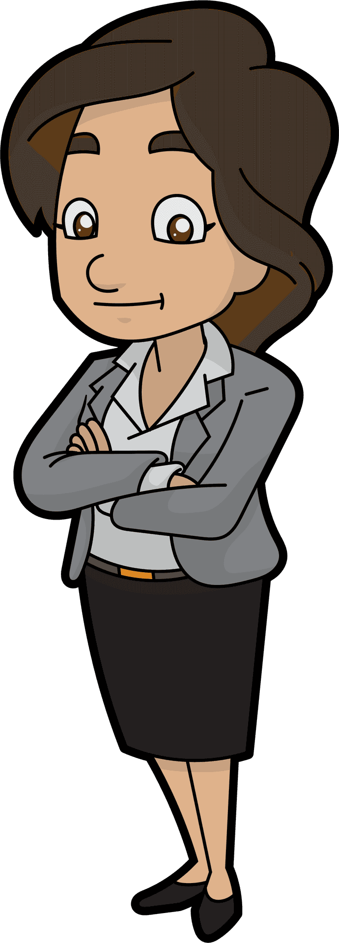 Confident Cartoon Businesswoman.png PNG image