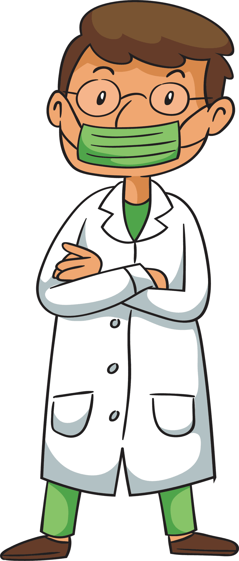 Confident Cartoon Surgeon PNG image