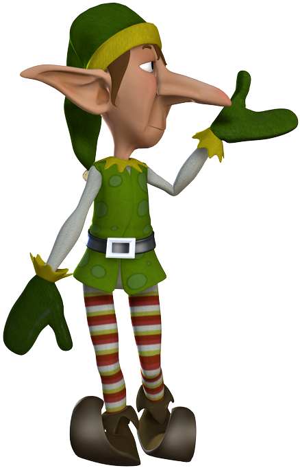 Confident Elf Character Pose PNG image